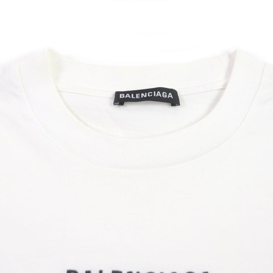 美品▽BALENCIAGA バレンシアガ 20SS 594579 コットン100% ロゴ刺繍 