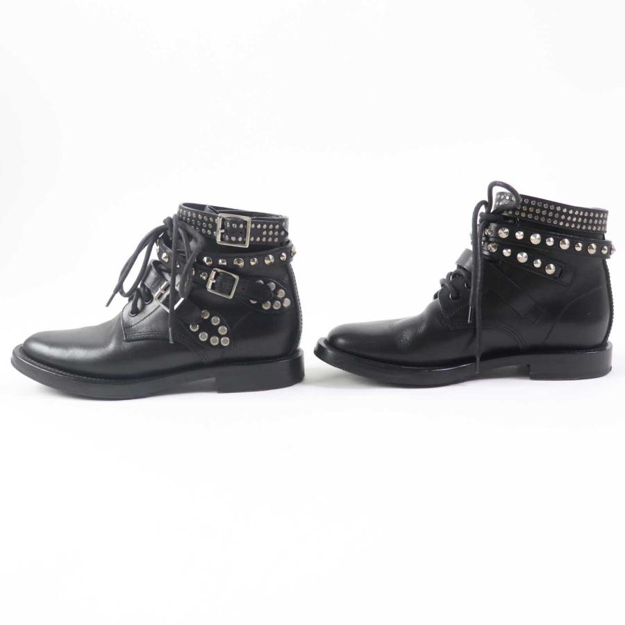 美品◎SAINT LAURENT サンローラン 353878 スタッズ付き レザー 美品◎SAINT LAURENT サンローラン 353878 スタッズ付き レザー