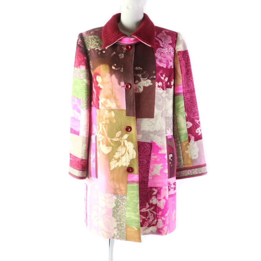 極美品☆LEONARD FASHION レオナール ファッション カシミヤ混 ロゴ  