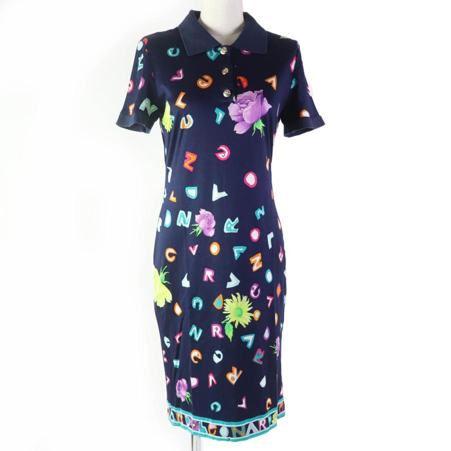 美品LEONARD レオナール花柄 半袖ワンピース LEONARD - 美品 M