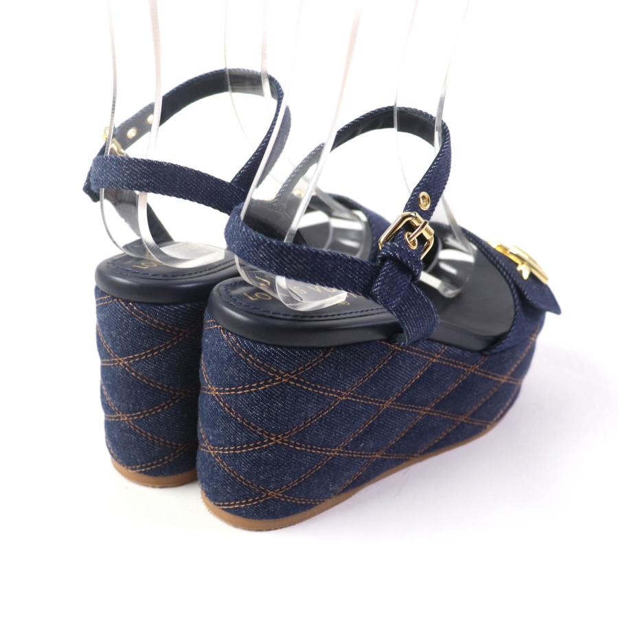 極美品☆ルイヴィトン 23年製 1ACI5J シェイク・ライン サンダル LV 