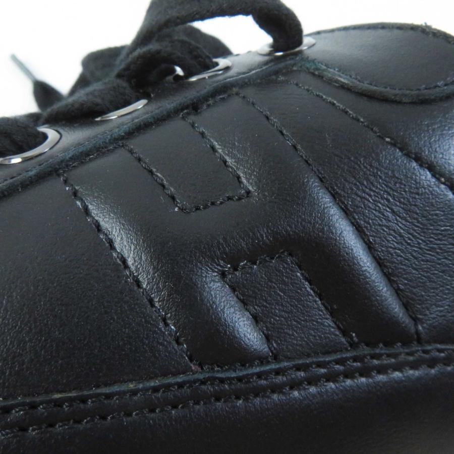 未使用品◎HERMES エルメス トレイル Hステッチ レースアップ レザー 