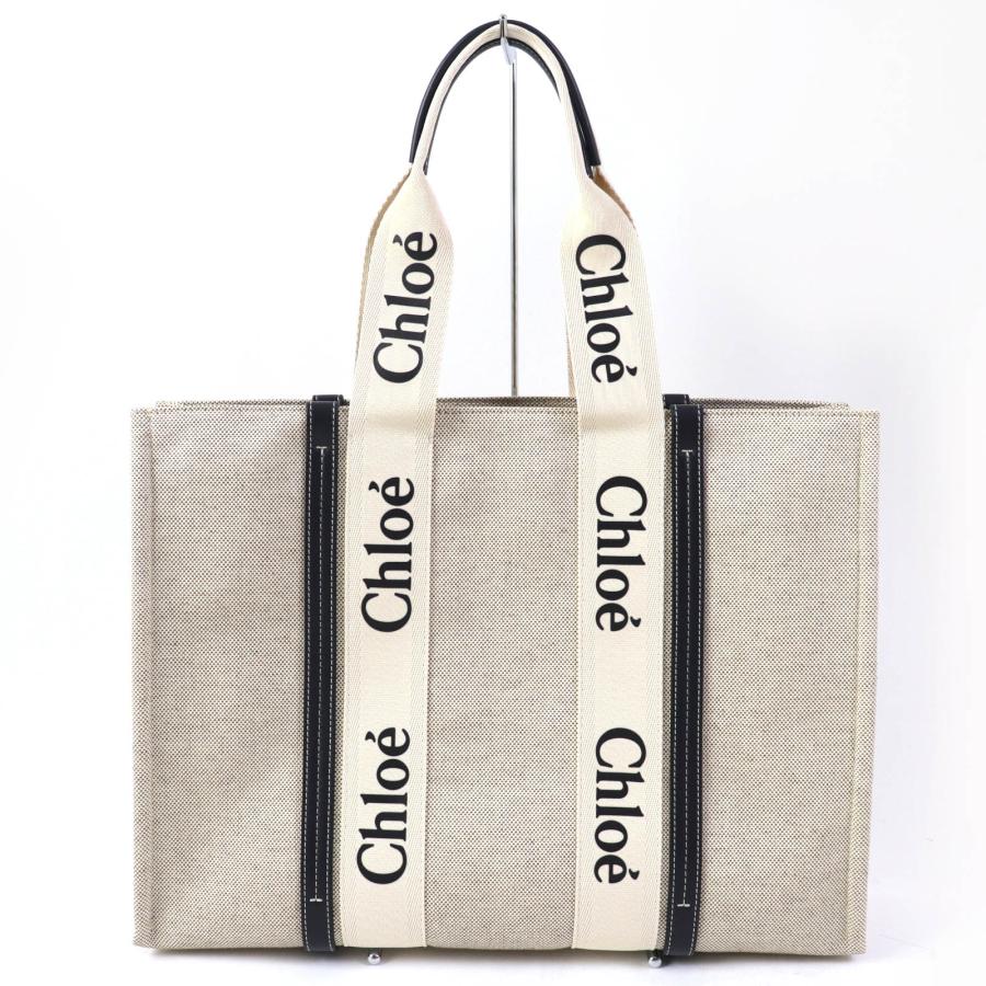 極美品☆Chloe クロエ CHC22US382E6691J Woody ウッディ ラージ トート 