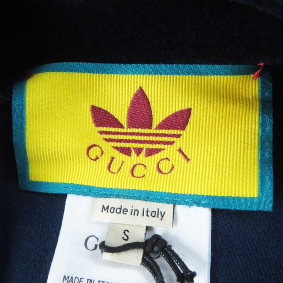 未使用品◎GUCCI グッチ adidas アディダス 23SS 695679 トレフォイル エンブロイダリー シェニールドレス ワンピース ネイビー S 正規品_5