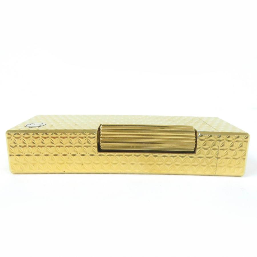 dunhill 外装美品☆Dunhill ダンヒル 総柄 スクエア ローラー式 ガス 