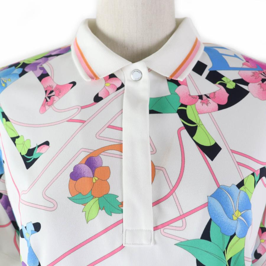 美品☆LEONARD SPORT レオナールスポーツ 0598541 ロゴボタン付 花柄