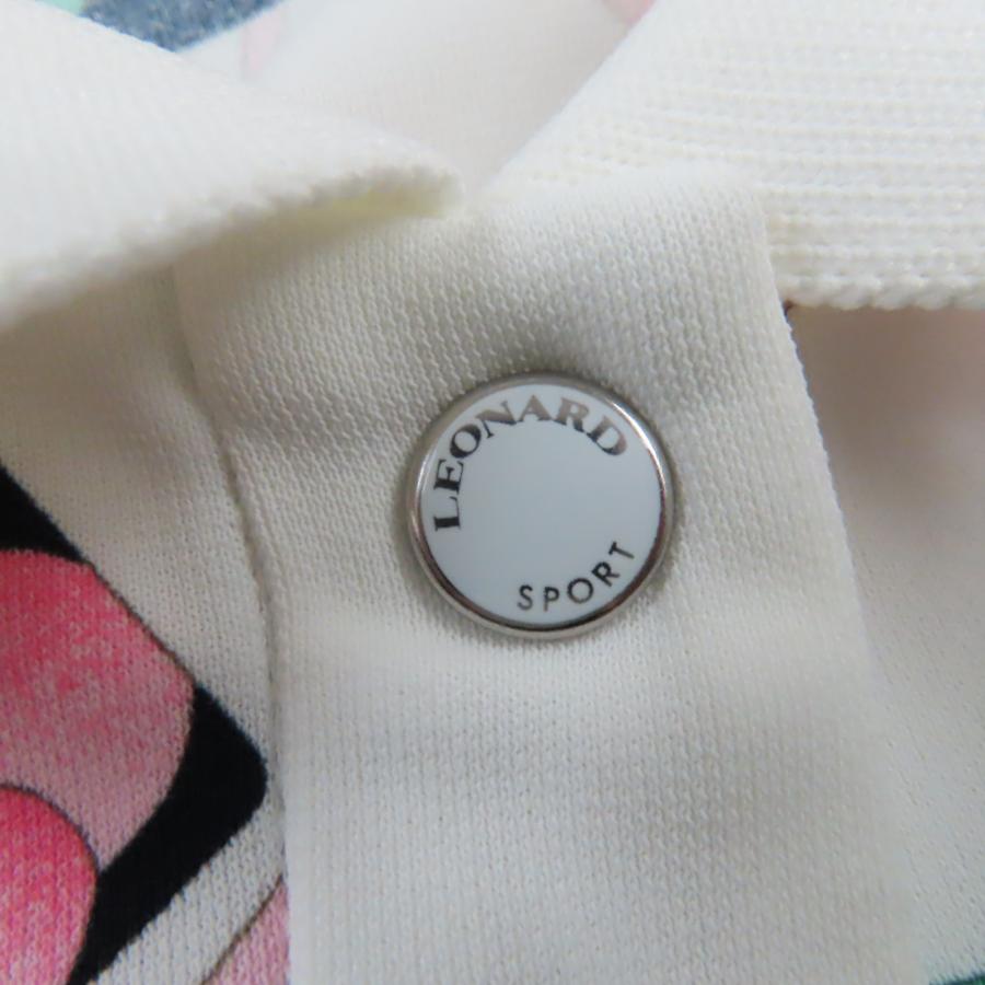 美品☆LEONARD SPORT レオナールスポーツ 0598541 ロゴボタン付 花柄