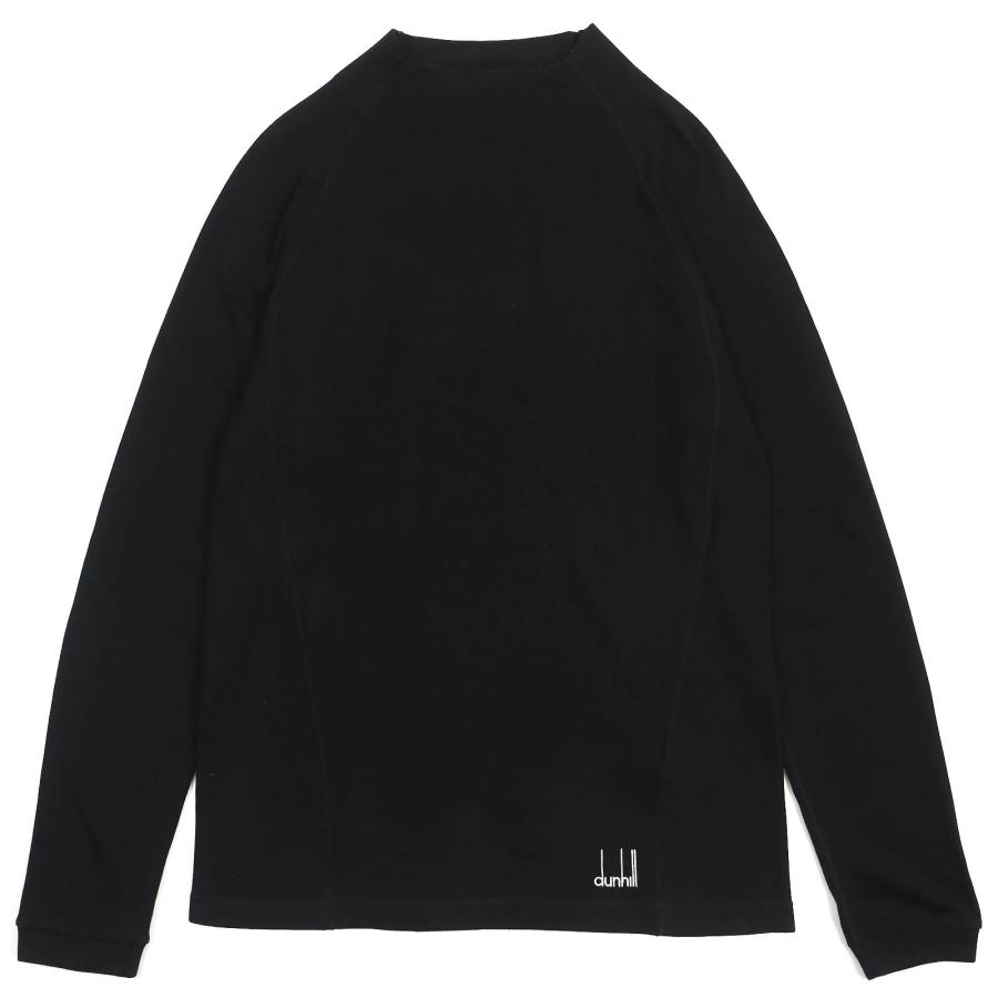 dunhill 美品△Dunhill ダンヒル シルク100％ ロゴ刺繍 ロングスリーブ 