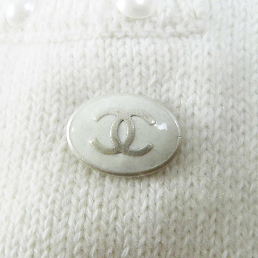 CHANEL 極美品◎CHANEL シャネル P53637 カシミヤ混 ポケット・Fパール 