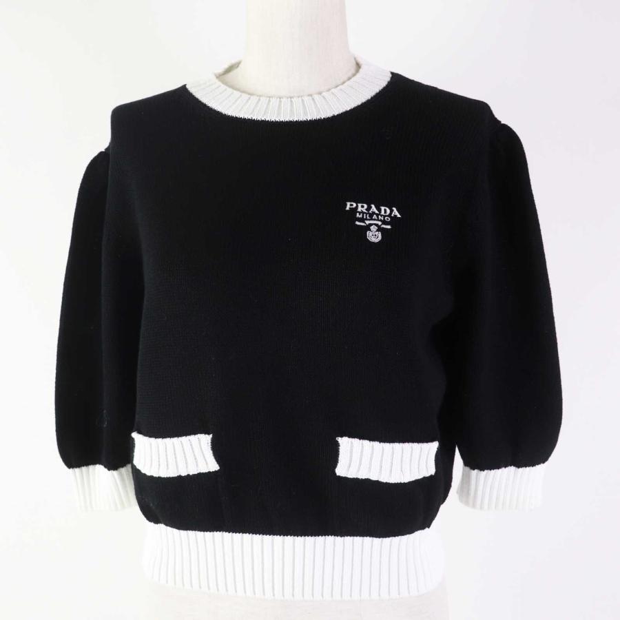 PRADA 10corso como コラボ黒色ノースリーブニット40 PRADA 10corso como コラボ黒色ノースリーブニット40
