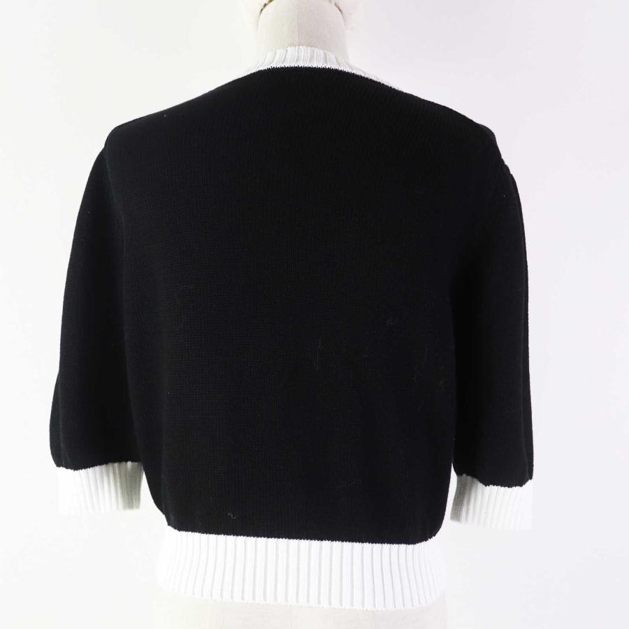 美品◎PRADA プラダ 23年製 P24I1R コットン ロゴ クルーネック 