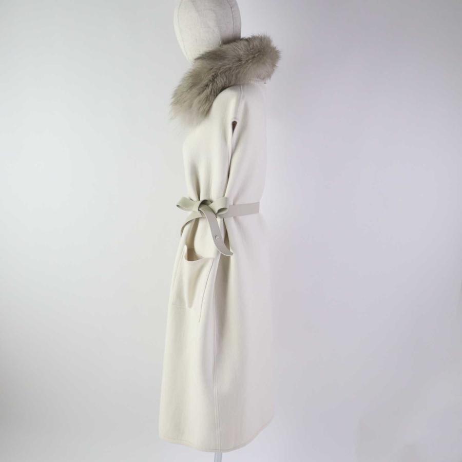 Loro Piana 極美品◎ロロピアーナ FAI2636 レザーベルト付 フォックス 