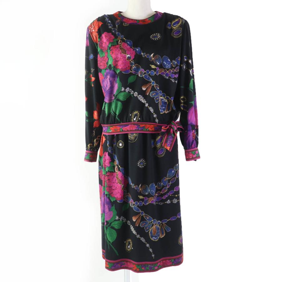 レオナール セットアップ 入れ替えれ カットソー スカート シルク混 総  