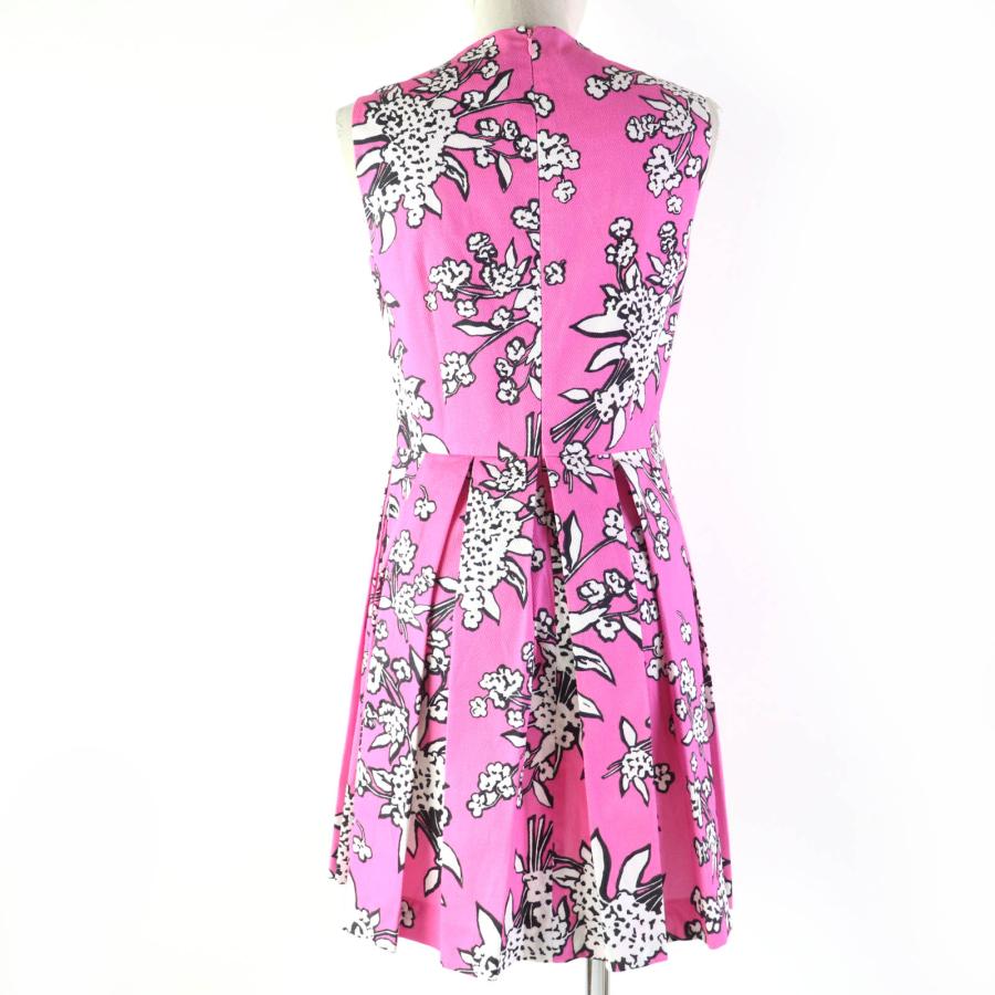 極美品☆レッドヴァレンティノ 花柄デザイン ノースリーブ プリーツ  