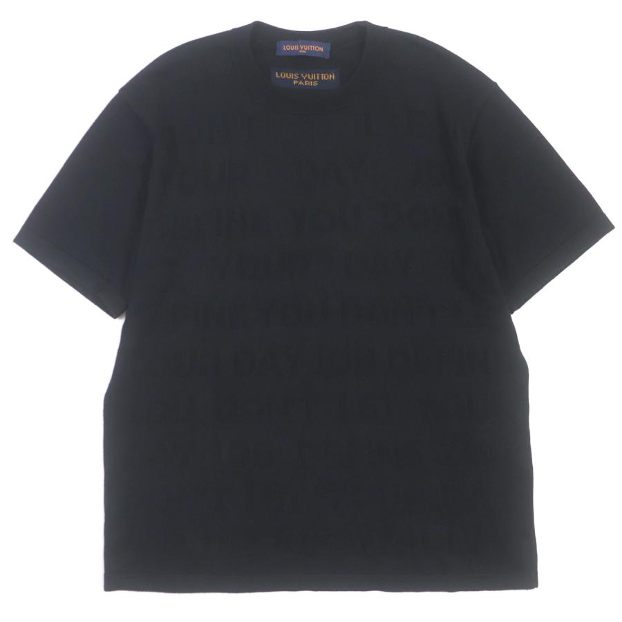 美品▽ルイヴィトン 21AW シルク混 クルーネック レタージャガード 