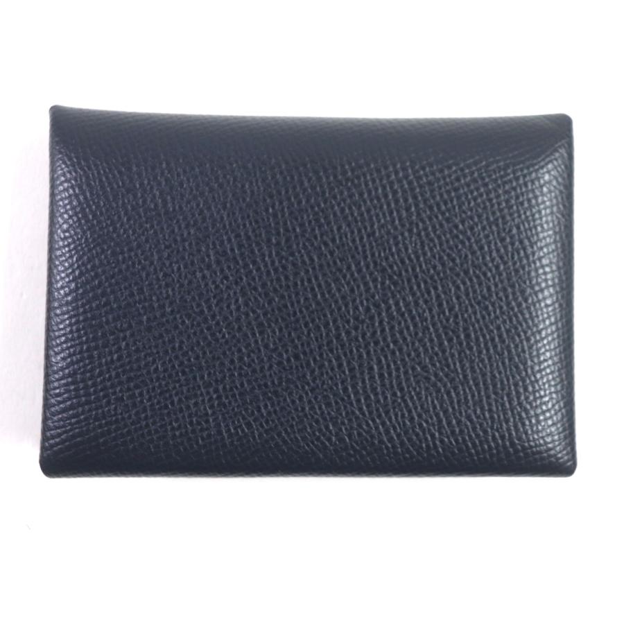 HERMES 美品▽エルメス カルヴィ デュオ シルバー金具 ヴォーエプソン  