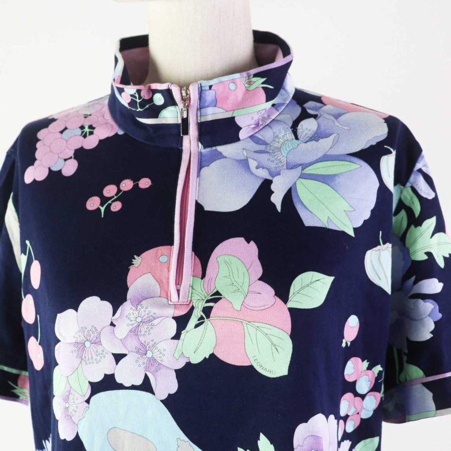 美品◎LEONARD SPORT レオナールスポーツ 0558325 コットン100％ 花柄 