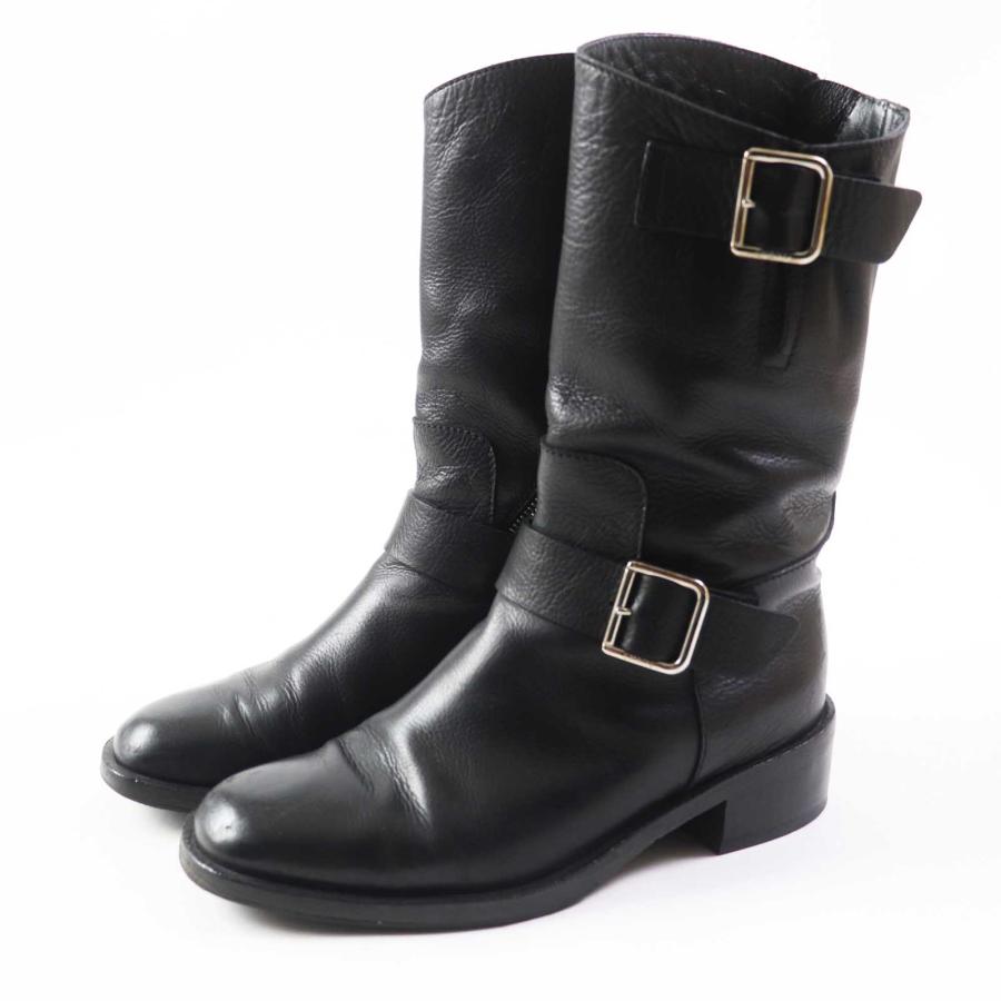 良品◎CHANEL シャネル G27805 ココマーク付き レザー エンジニア 