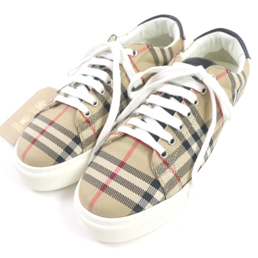 未使用品▽BURBERRY バーバリー ノバチェック ロゴ入り キャンバス 