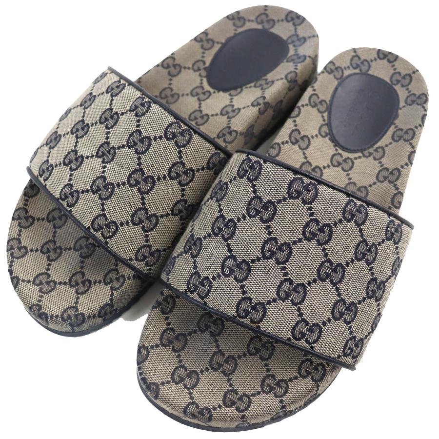 新品Gucci レザー メンズ スライド サンダル26.5cm