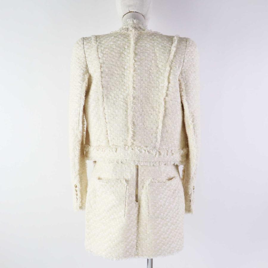 BALMAIN アイボリー ツイード ダブルブレスト ワンピース 【公式通販】