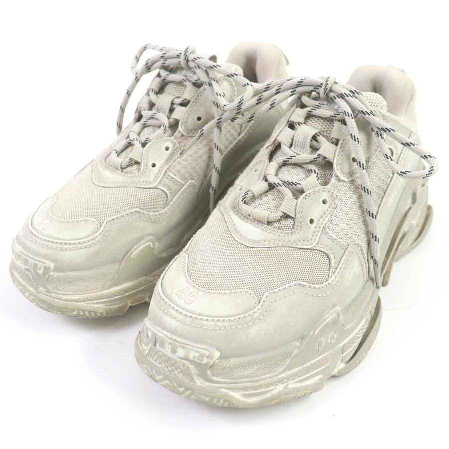 美品□BALENCIAGA バレンシアガ 536737 TRIPLE-S トリプルS ダメージ 