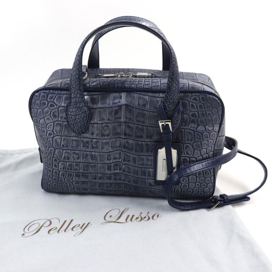 極美品△Pelley Lusso ペレリールッソ クロコダイルレザー 2WAY 極美品△Pelley Lusso ペレリールッソ クロコダイルレザー 2WAY