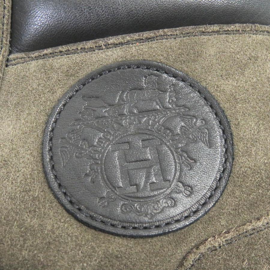 HERMES 美品□HERMES エルメス ハイキング ロゴレザーパッチ HERMES 美品□HERMES エルメス ハイキング ロゴレザーパッチ