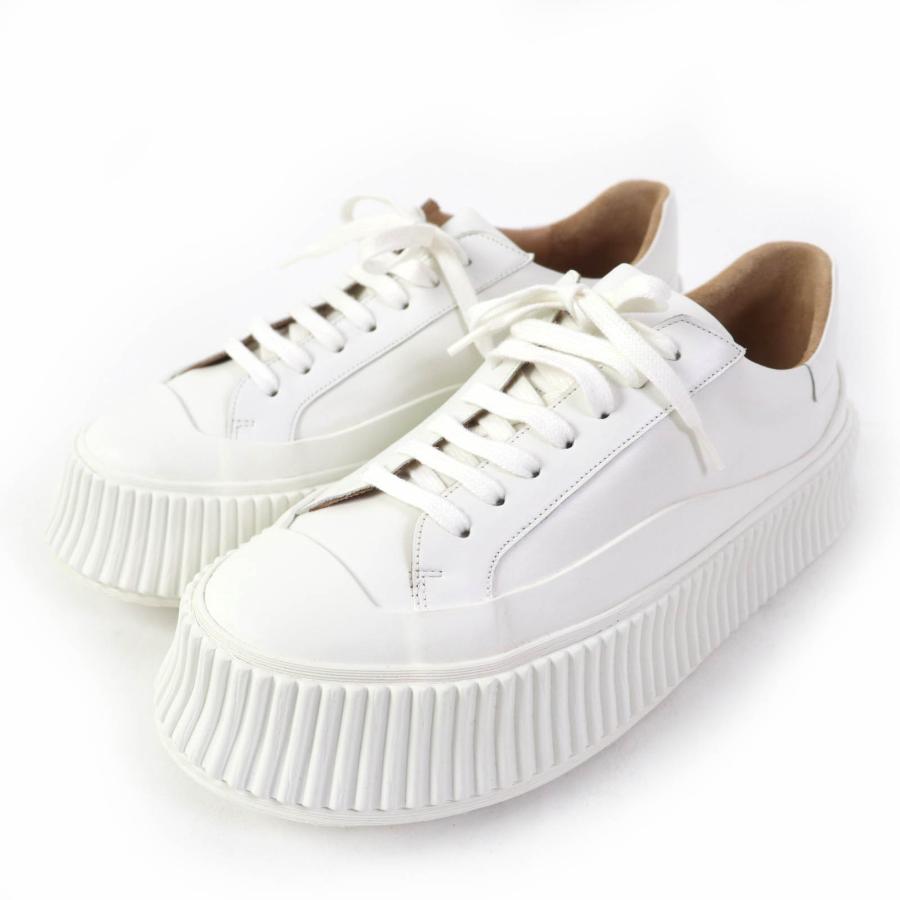 未使用品☆ジルサンダー 24SS J15WS0002 ラウンドトゥ 厚底 レザー 