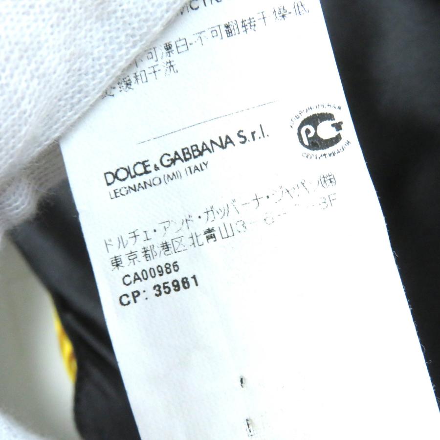 極美品△ドルチェ＆ガッバーナ F63F6T/FSASJ シルク 黒タグ パスタ柄