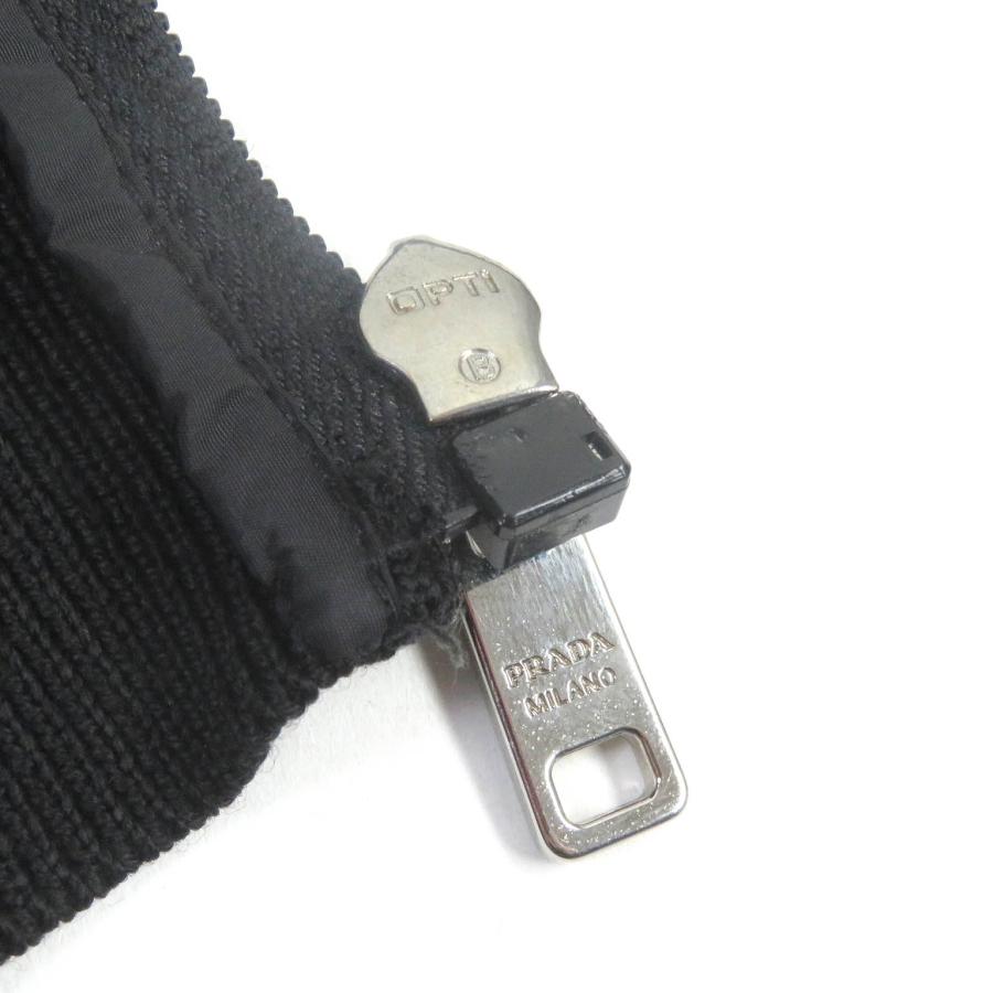PRADA 極美品□PRADA プラダ UMC134 ウール ナイロン切替 ジップ PRADA 極美品□PRADA プラダ UMC134 ウール ナイロン切替 ジップ