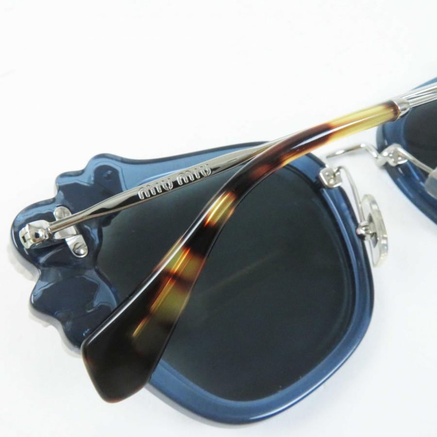 miu 未使用品◎ミュウミュウ SMU03S ビジュー付 一部べっ甲柄 オーバル 