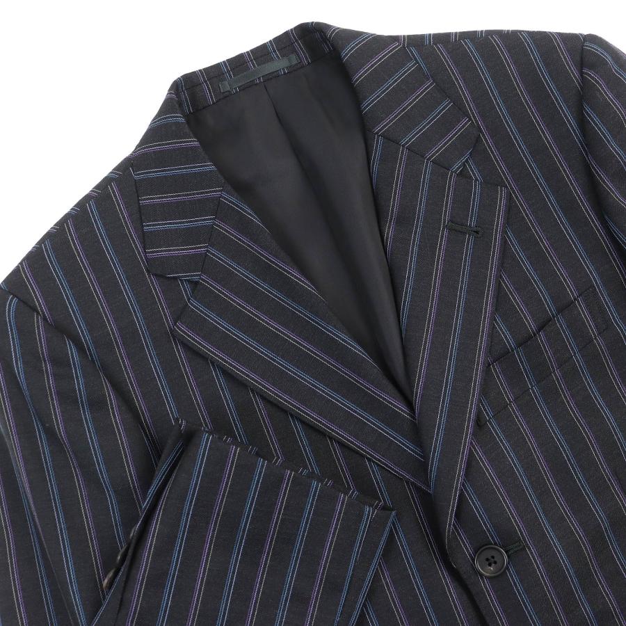 ポールスミス　コレクション　ウール　スーツ　セットアップ　ネイビー　ストライプ Paul Smith - 【美品】Paul Smith ストライプ ウールセットアップ