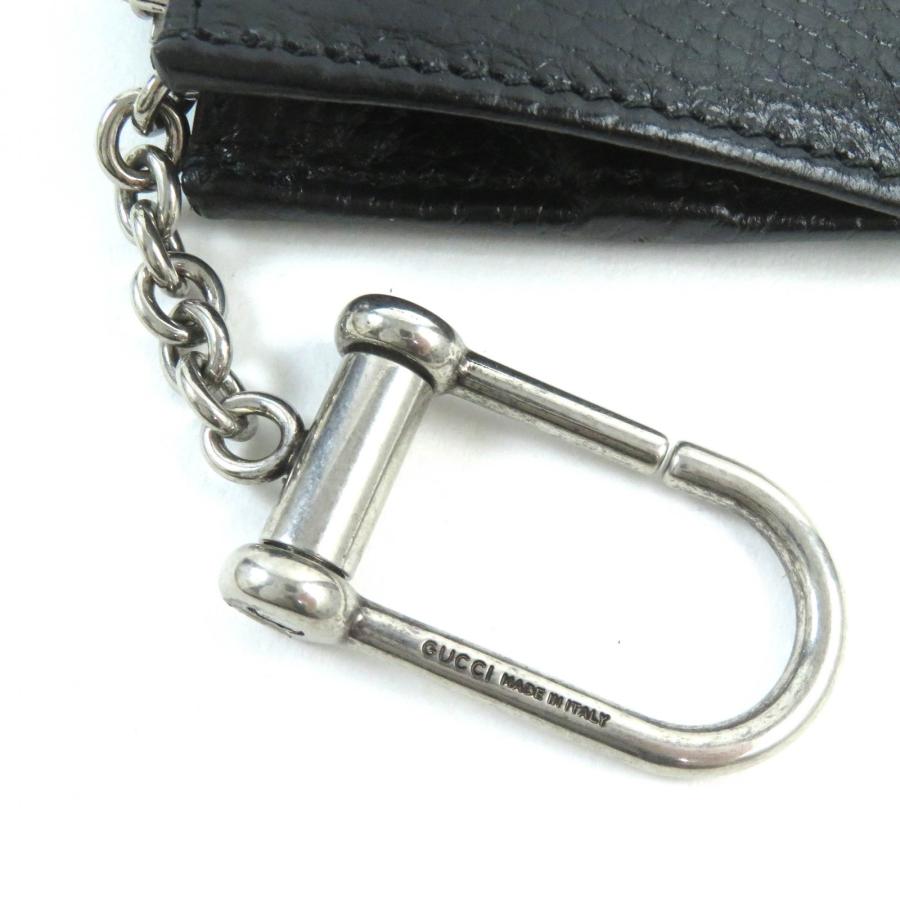 極美品△GUCCI グッチ 701070 GGマーモント キーチェーン レザー 