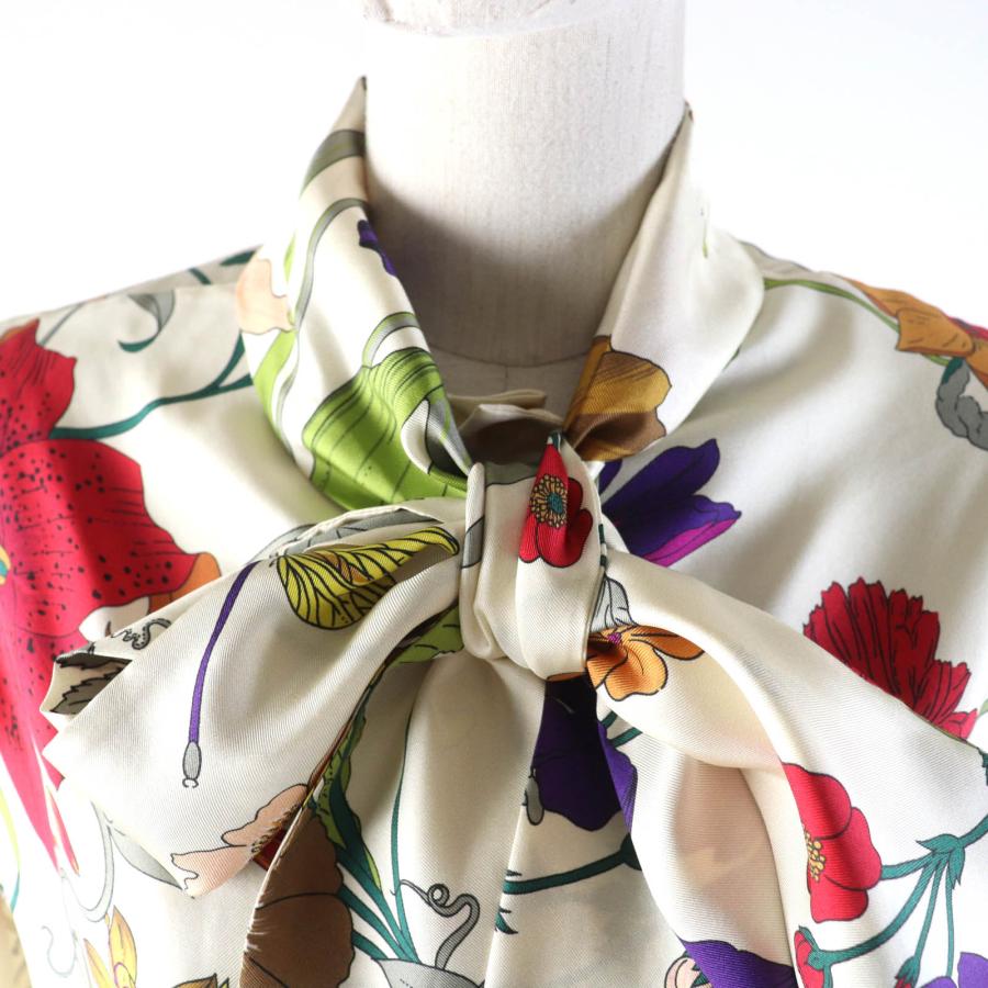 GUCCI 極美品☆GUCCI グッチ 613002 シルク100% ロゴボタン 棒 GUCCI 極美品☆GUCCI グッチ 613002 シルク100% ロゴボタン 棒