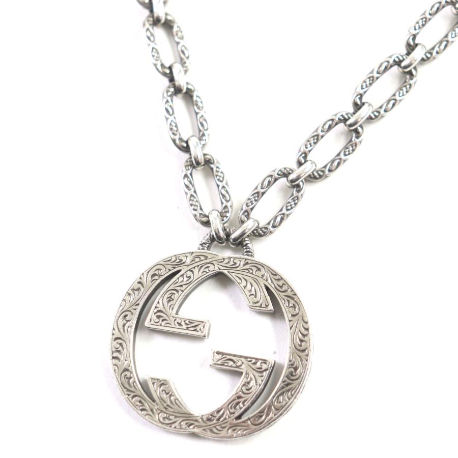 美品▽GUCCI グッチ 524890 インターロッキングG アラベスク ロング 