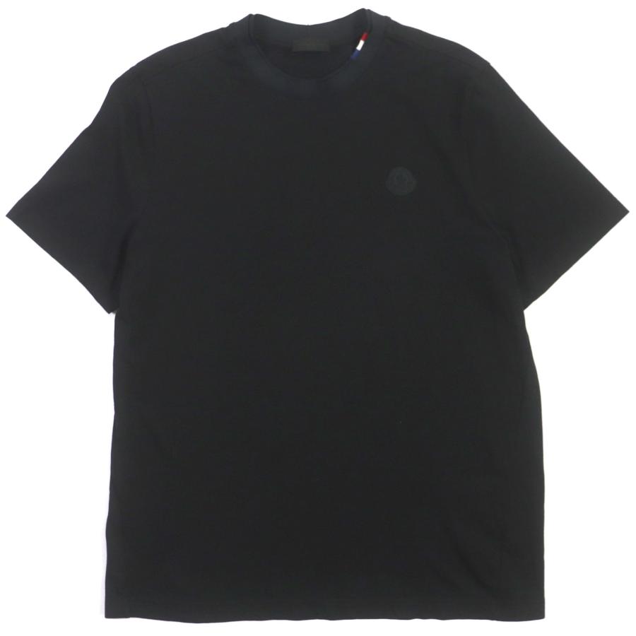極美品］モンクレールネックロゴTシャツブラック