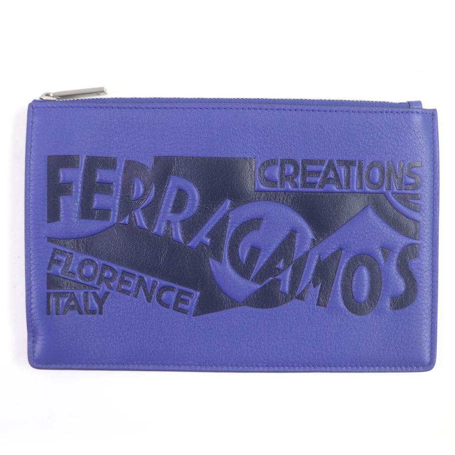 極美品□Salvatore Ferragamo サルヴァトーレフェラガモ エンボスロゴ 