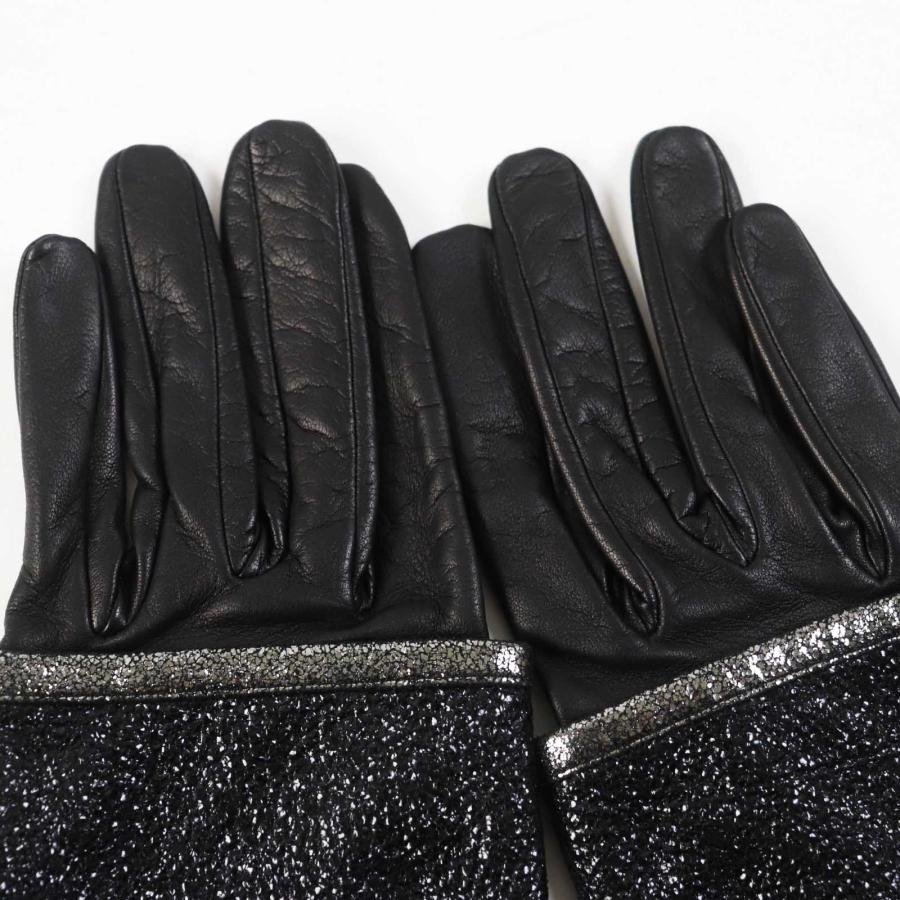美品◎CHANEL シャネル 17K 745293 レザー ジップトップロゴ ラメ使い 