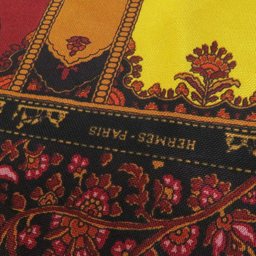 極美品◎HERMES エルメス カシミヤ シルク ボルデュック ペイズリー柄 