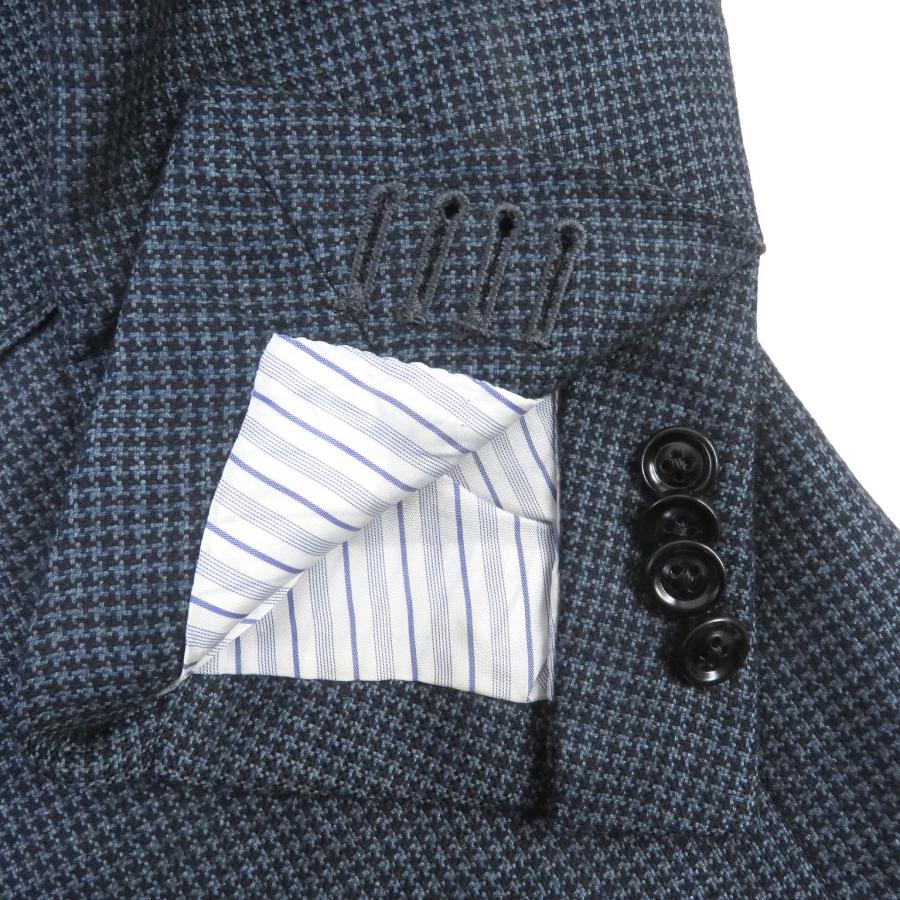 美品□Ermenegildo Zegna エルメネジルドゼニア シルク カシミヤ 千鳥 