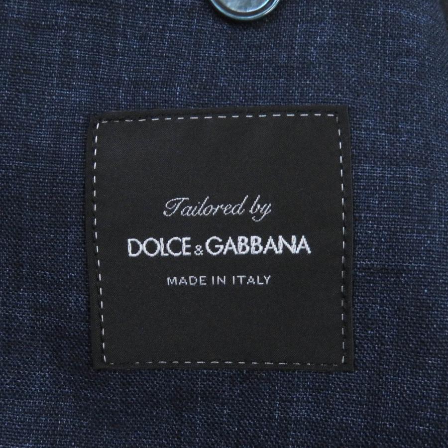 極美品□DOLCE&GABBANA ドルチェ＆ガッバーナ 黒タグ リネン 裏シルク 