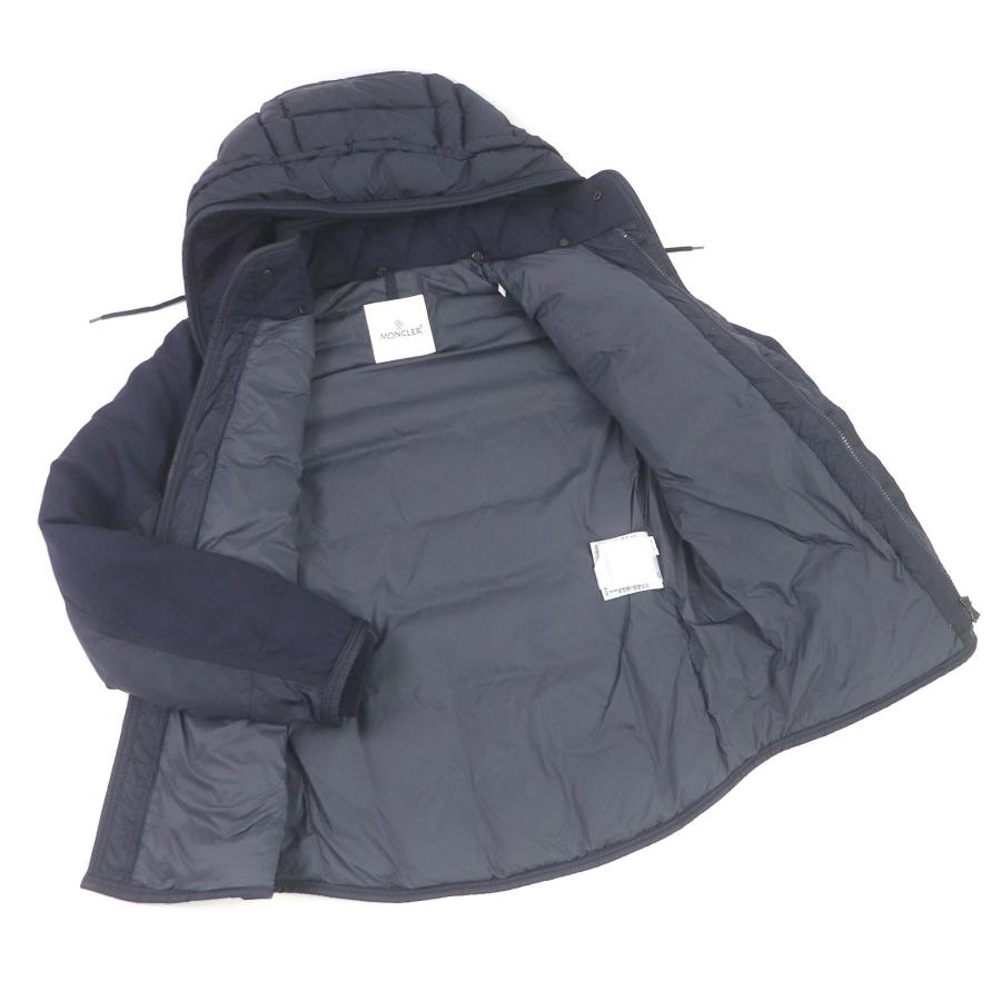 美品□MONCLER モンクレール RYAN GIUBBOTTO ウール ロゴレザー 