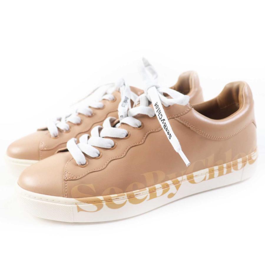 極美品◎SEE BY CHLOE シーバイクロエ SB33125A ESSIE ロゴプリント 
