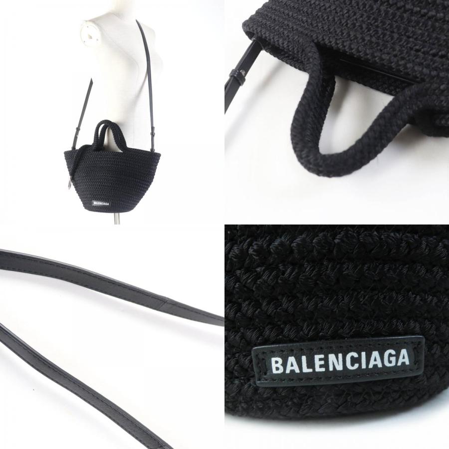 極美品☆BALENCIAGA バレンシアガ 695612 イビザ スモール ロゴ 2WAY 
