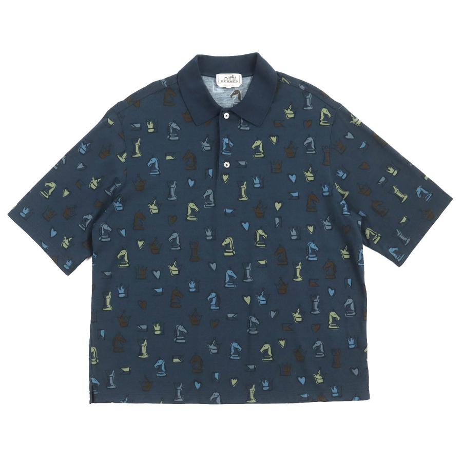 美品】エルメス セリエボタン ノースリーブ ポロシャツ L 鹿の子 美品】エルメス セリエボタン ノースリーブ ポロシャツ L 鹿の子