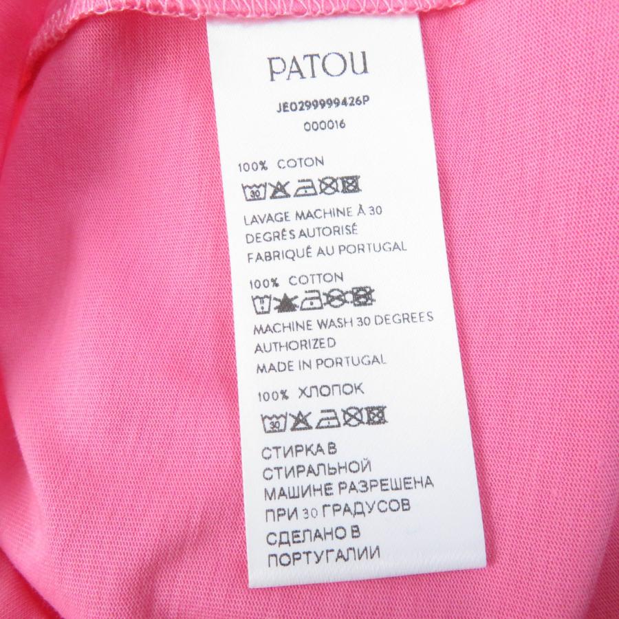 未使用品☆PATOU パトゥ JE0299999426P オーガニックコットン100％ ロゴプリント クルーネック 半袖Ｔシャツ ホットピンク XS レディース 未使用品☆PATOU パトゥ JE0299999426P オーガニックコットン100
