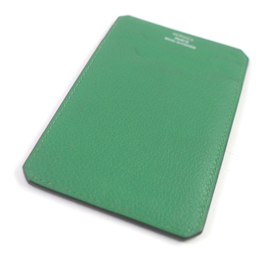 美品□HERMES エルメス シティ 3CC ロゴ入り ヴォーエプソン レザー 