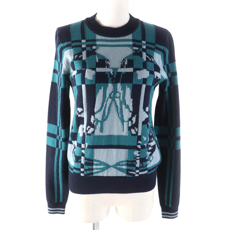 HERMES】エルメス ブリッドドゥガラカシミアニット