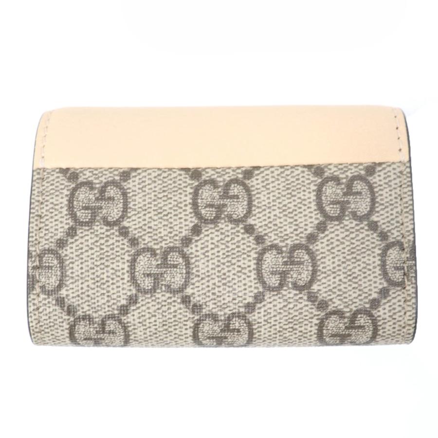 極美品☆GUCCI グッチ 795649 ダブルG キーケース レザー GGスプリームキャンバス ベージュ 箱・保存袋付 伊製 レディース 定価50600円_2